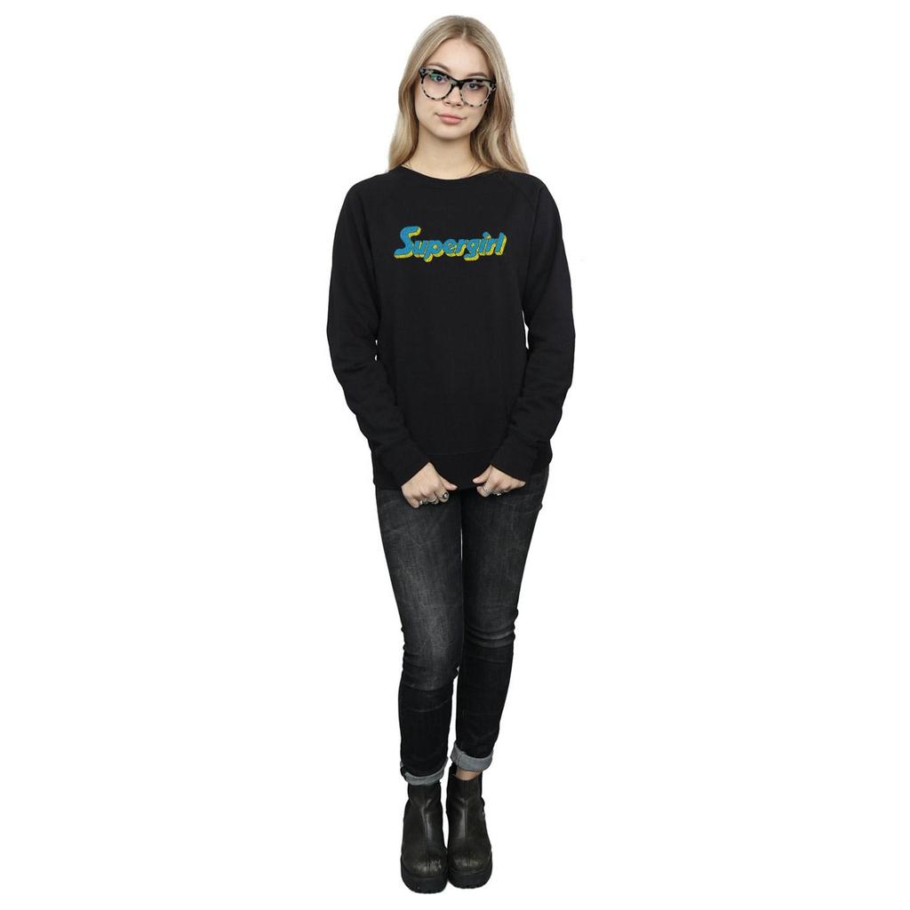 DC Comics Womens/Ladies Supergirl Crackle Logo Sweatshirt