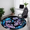 1pc Koi Fish Yin Yang Carpet, Round Non Slip Durable Large Size Office Carpet, Suitable for Office