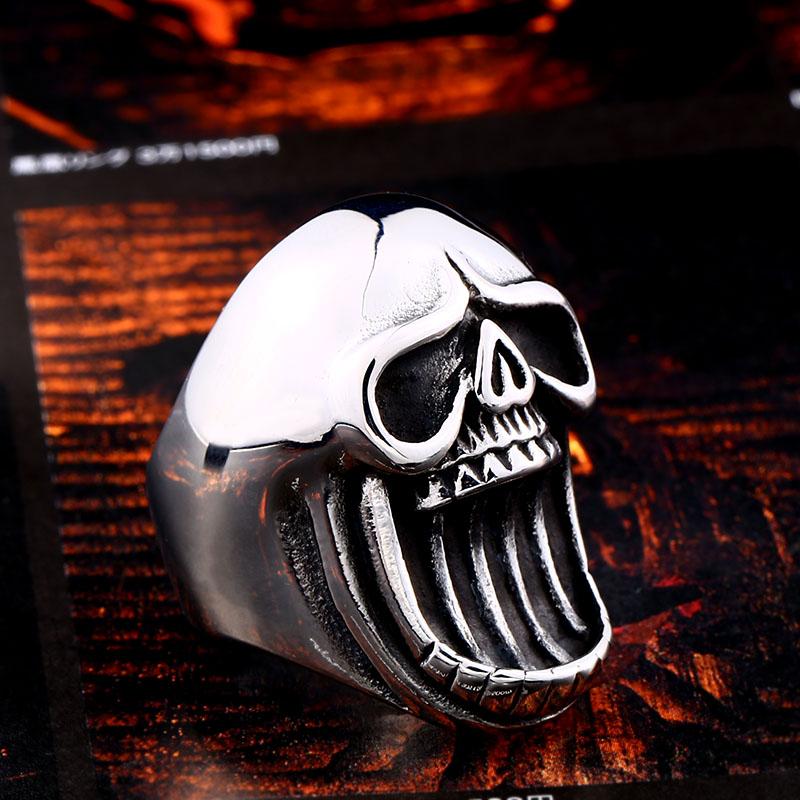 Beier new store 316L Stainless Steel Skull Men's Ring Unique Design Cool Opener Party joy Taste High Quality Jewelry LLBR8-658R