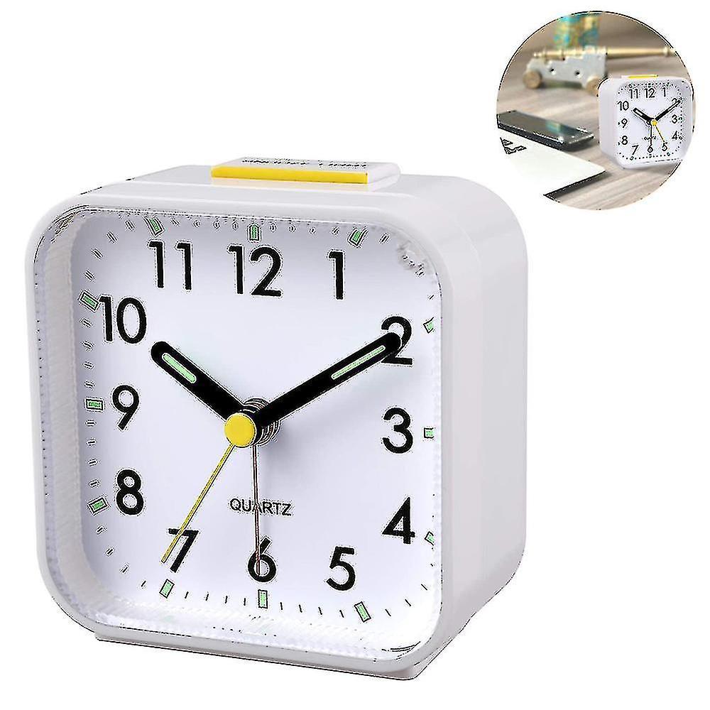 Silent Analog Alarm Clock Non Ticking, Gentle Wake, Beep Sounds, Increasing Volume, Battery Operated Snooze And Light Functions, Easy Set