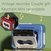 Vintage Mini Recordable Vintage Tape Recorder Couple Gift Retro Cassette Recorder Classic Fun Red And Blue Couple Gifts