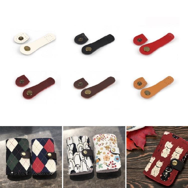 Handmade Hasp Buttons Leather Bag Buckles with Sewing Holes DIY Bag Accessories