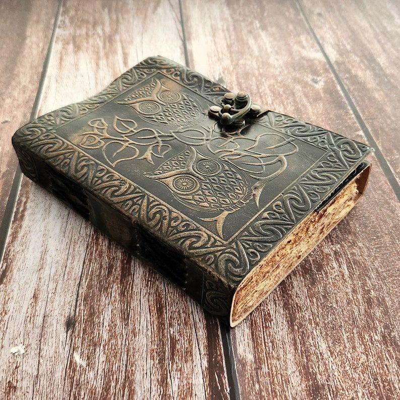 

Дневник из тисненой кожи с совой, Кожаный журнал в винтажном стиле, Кожаный альбом для эскизов, Блокнот, Журнал, Свадебный подарок, Персонализированный подарок для путешествий. 7 x 5 in