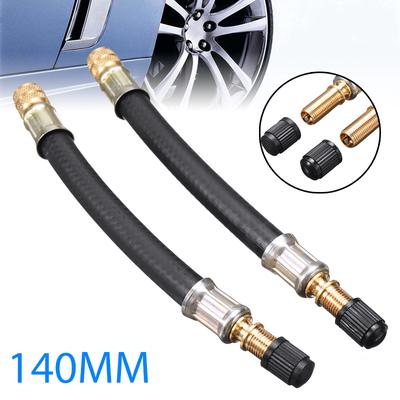 Kell 2x 140mm pružná gumová pneumatika prodloužení ventilu Adaptér dvoukolového nákladního automobilu