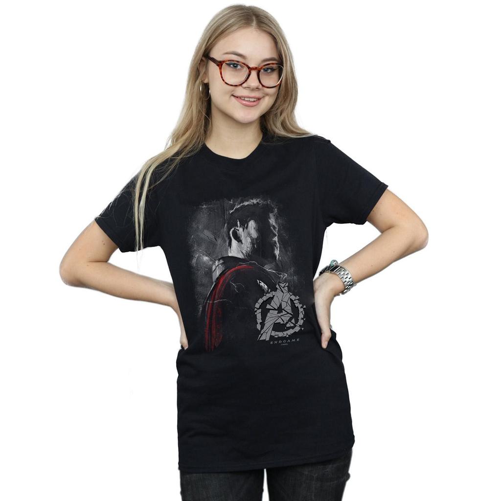 Marvel Womens/Ladies Avengers Endgame Thor Brushed Cotton Boyfriend T-Shirt