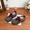 Grape mother spring new retro moral training shoes women's small thick-soled heightening sports shoes versatile flat baseplate shoes