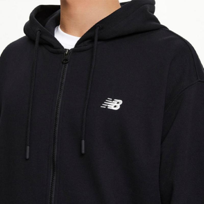 New Balance Uni Essential Small Logo Hoodie Zip Up Nbmdfco103 2 Types 1 Pack