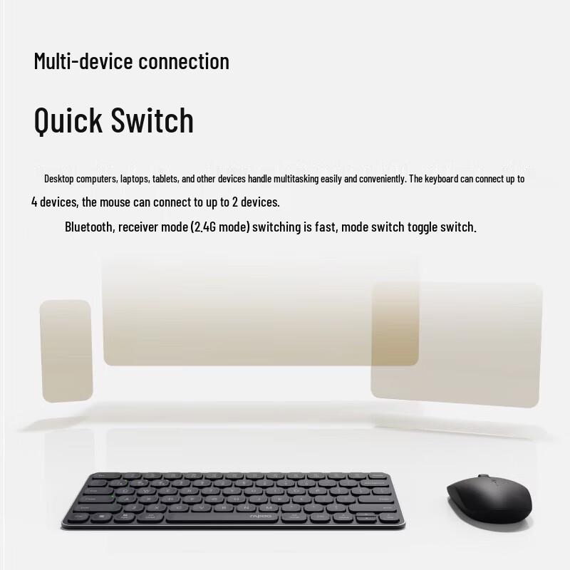 Rapoo 9000S Ultra-thin Multi-mode Wireless Keyboard & Mouse Combo