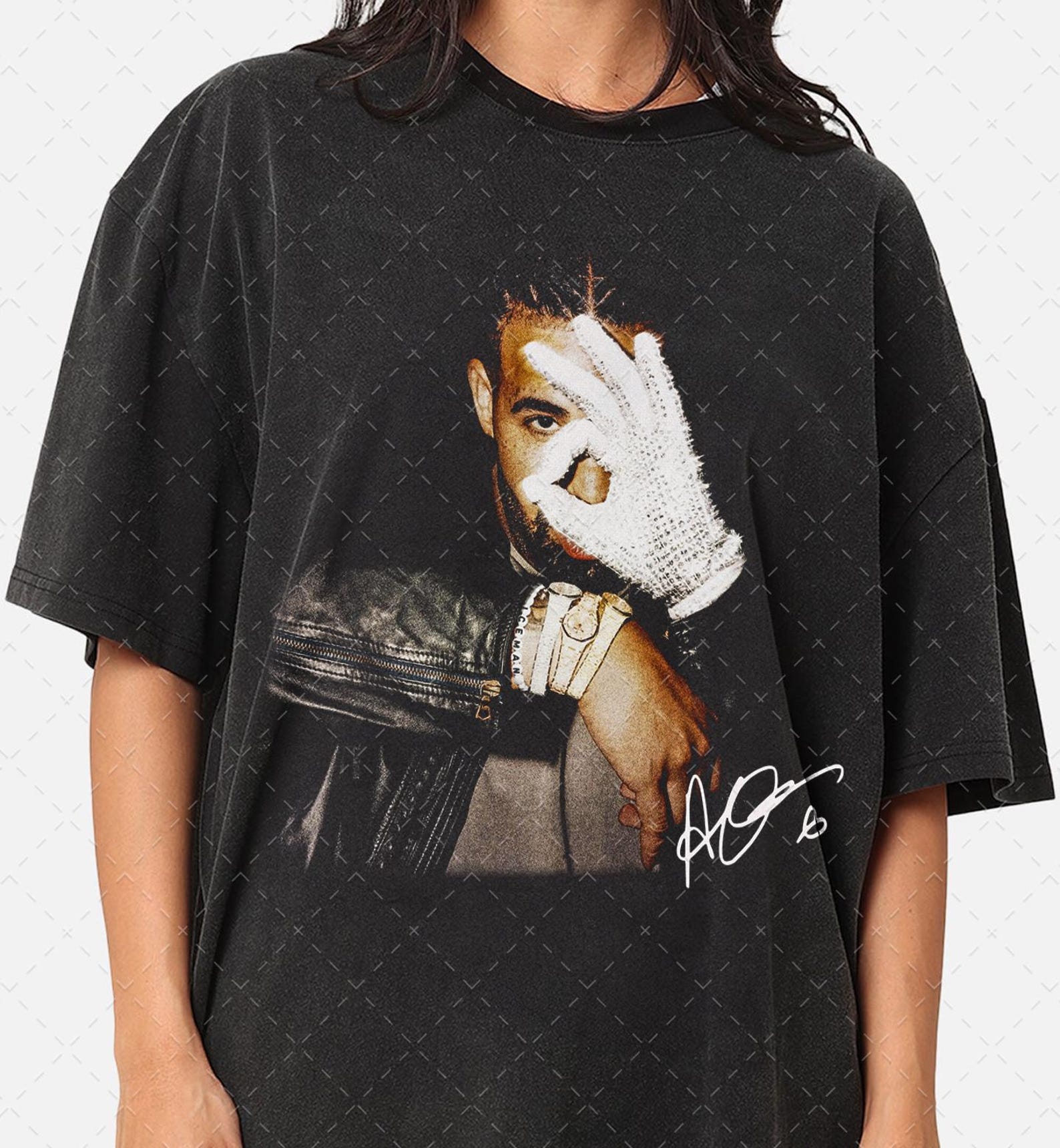 Limited Drake Middle Finger Rhinestone Glove, Vintage90s Drake Album Iceman Shirt, Gift for Woman anda Man M