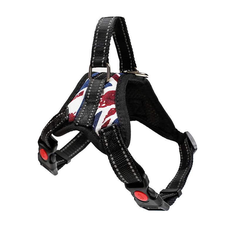 DRH No Pull Dog Harness Chest Plate Adjustable Heavy Duty Tactical Soft Padded Dog Harness for Small Medium Large Dogs Breeds