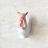 Cartoon Pig Desktop Ornaments PVC Toilet Frog Ornaments Adorable Pig Figurine  Gag Gift