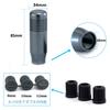 Thruifo [Car 85mm Gear Knob Short] AT MT Shift Stick Shifter Head Metal Automatic Manual Vehicle Universal (Gray Aluminum Alloy)