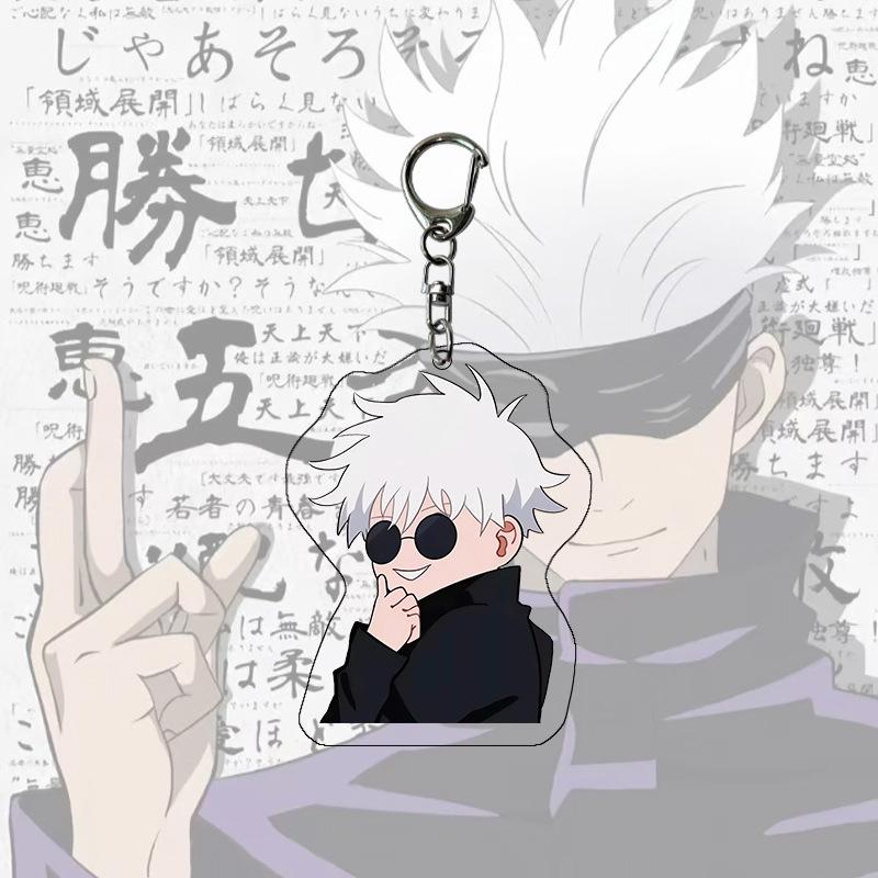 Breloc creativ Anime Jujutsu Kaisen Cosplay amuzant, acrilic transparent, pandantiv, geantă, accesorii de decorare, bijuterii, cadou