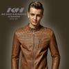 Leather jacket men's stand-up collar washed PU leather jacket nostalgic explosion