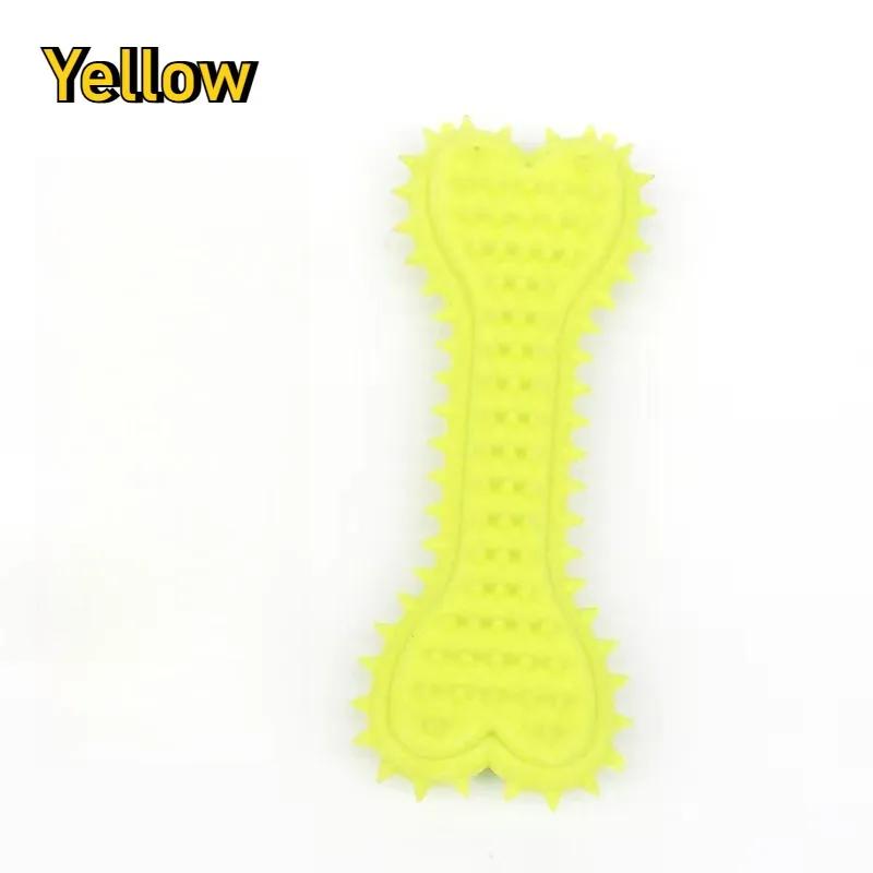 Bite Resistant Dog Chew Toy for Small Dogs Durable Soft Rubber Bone Shape Puppy Teething Toy for Aggressive Chewers Training