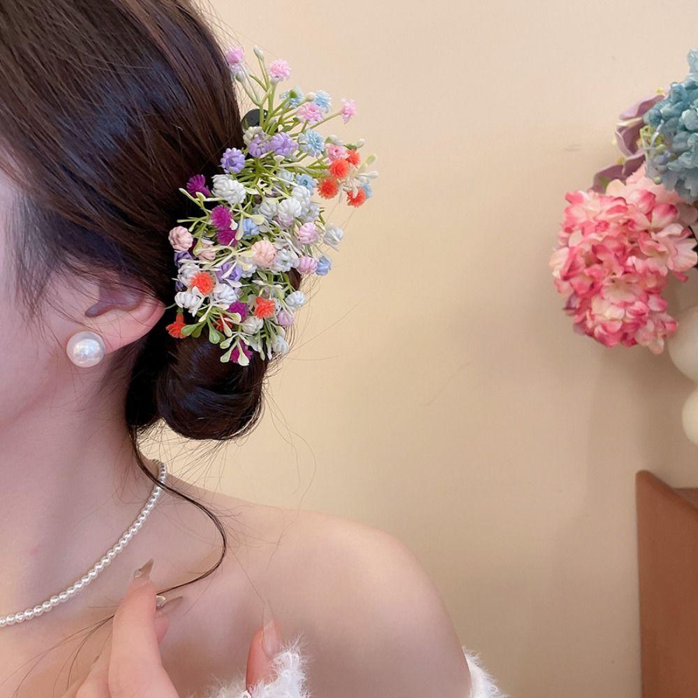 Sweet Floral Side Clip Bohemian Thai Hairpin Headdress Bride Hair Accessories Daily