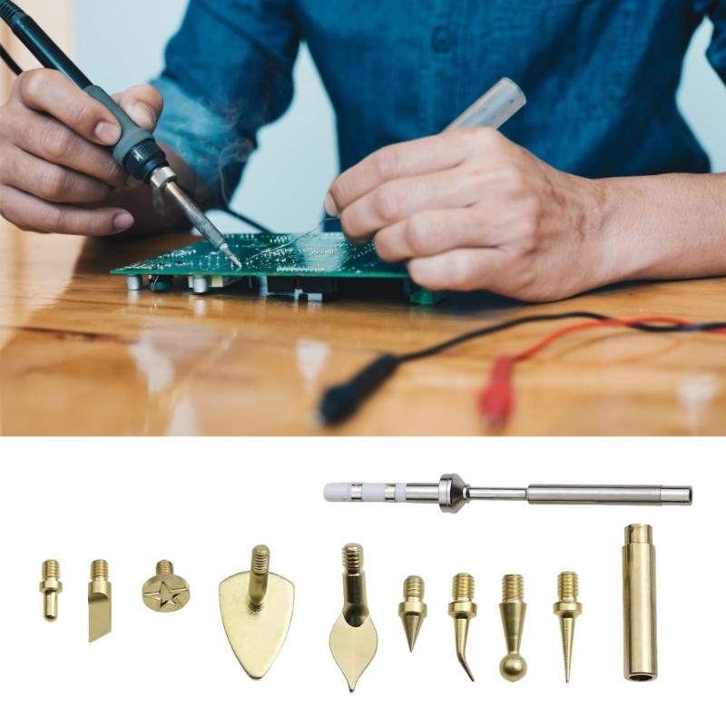 Brass Tip Refinement Tool For TS100 Soldering Irons Precise Engraving Suitable For Heat Dissipation Crafting Application