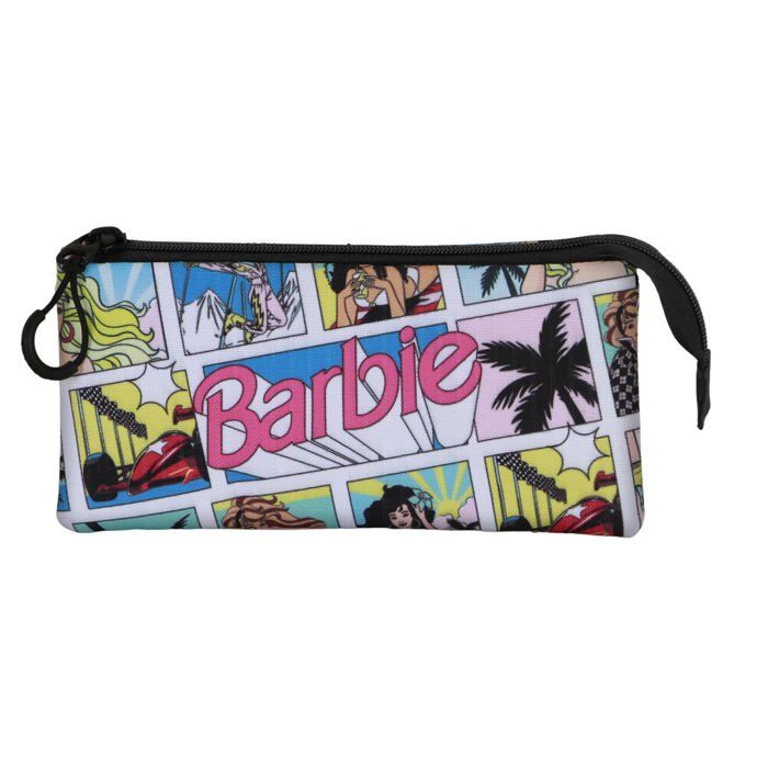 Triple Pencil Case - Barbie Comic - Multicolor - One Size