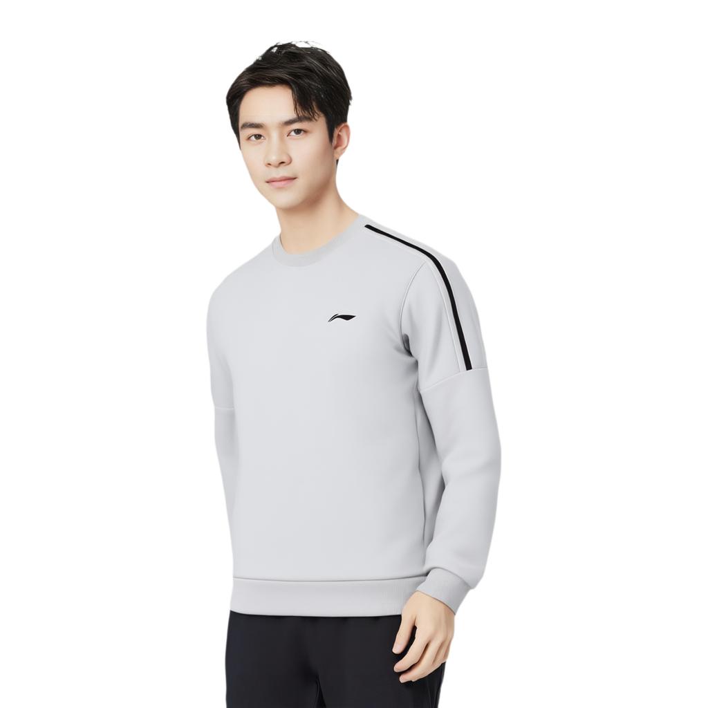 Li Ning Fitness Series Sweatshirt Men's Coin Gray AWDU915-2