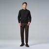 LILANZ Men's Cashmere Blend Fleece-Lined Round Neck Sweater
