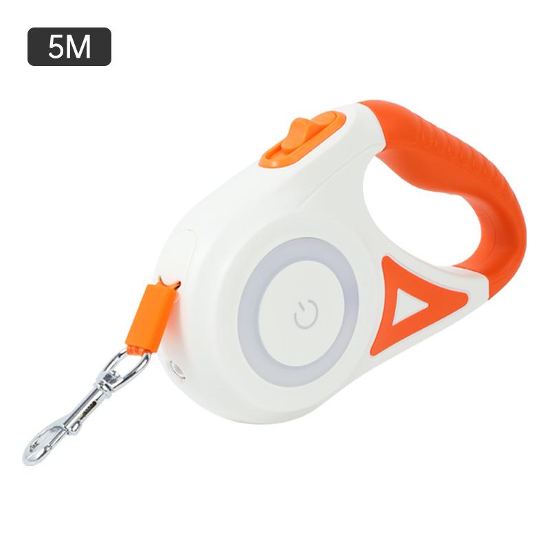 LED Light-emitting Rope, Automatic Telescopic Dog Leash, Dog Walking Rope That Doesn't Hold Hands, Pet Leash Products