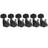 Musiclily Pro 6-String Locking Tuners for ST Strat/TL Telecaster Electric Guitars, Black Hex Buttons