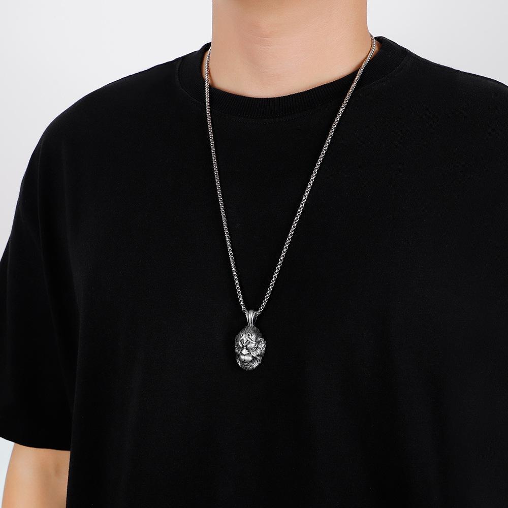 Myth Wu Black Kong Monkey King Hallows Pendant Necklace Gift Jewelry Accessory