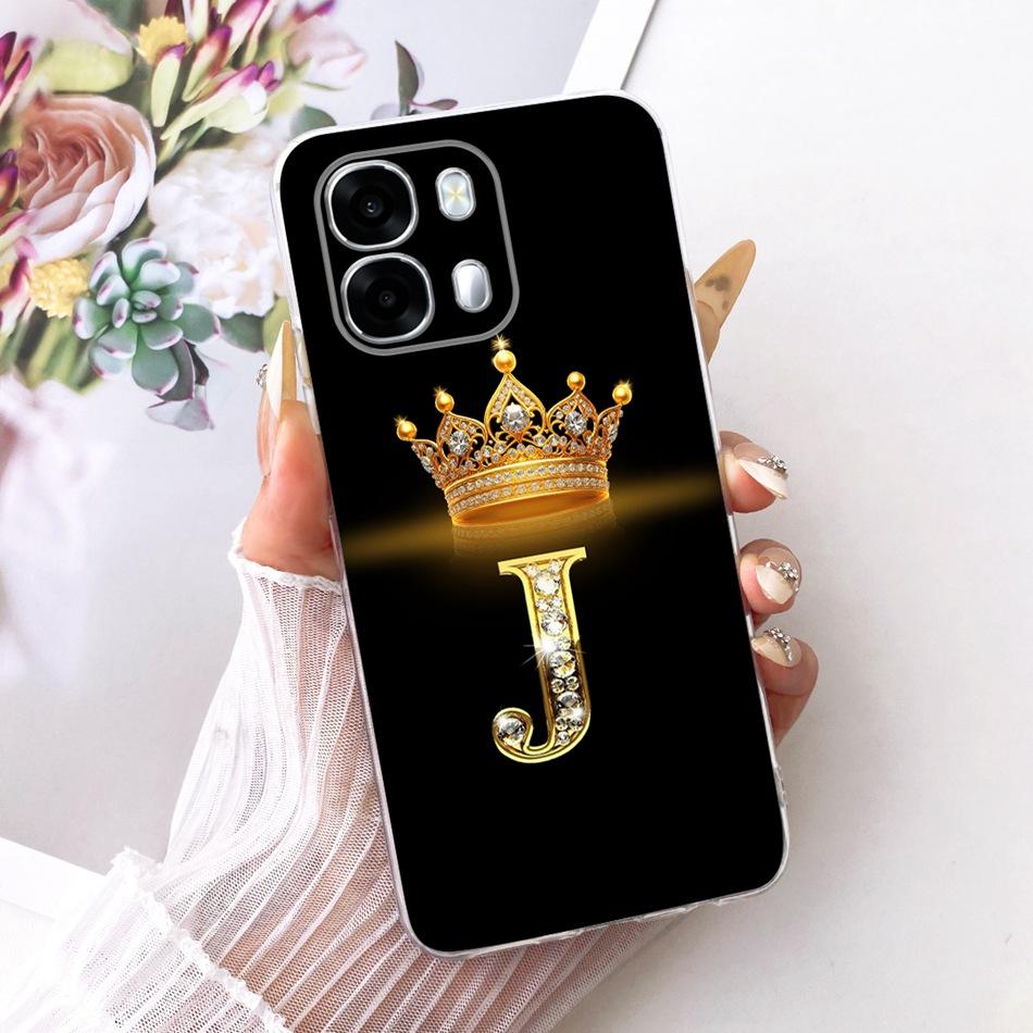 For OPPO A6s CPH2789 2026 Fashion Crown Letter Phone Case For Oppo A6S 5G Soft Silicone TPU Cases