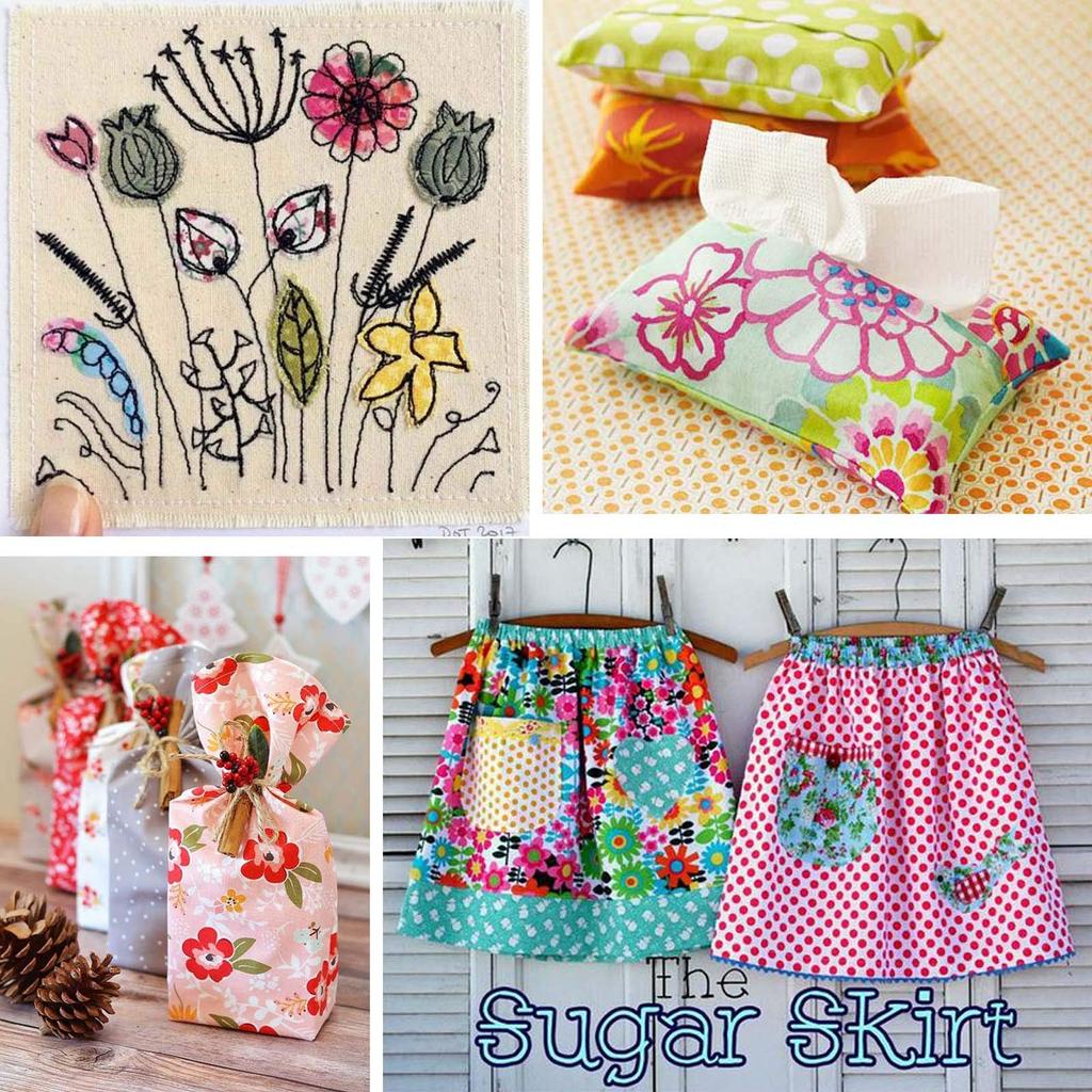 Liuliu Květinový Vzor Roztomilá Scrap Sada pro DIY Oběd a Další 20cm x Látka, Řemesla, Patchwork, Tašky, Kapsičky, (50 listů, 20 cm)