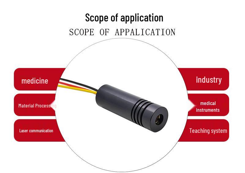 12x40mm 650nm 50mW Red Laser Module with Adjustable Focus and TTL Modulation