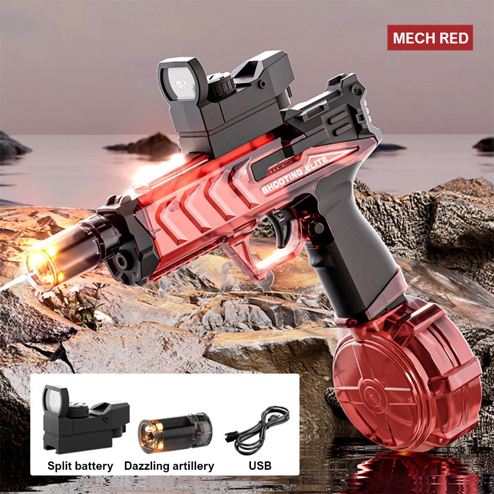 Battle Electric Water Guns,Water Gun Cool Light-Up& Smoke Effect High Capacity Squirt Guns Summer Outdoor Beach Toy for Adult