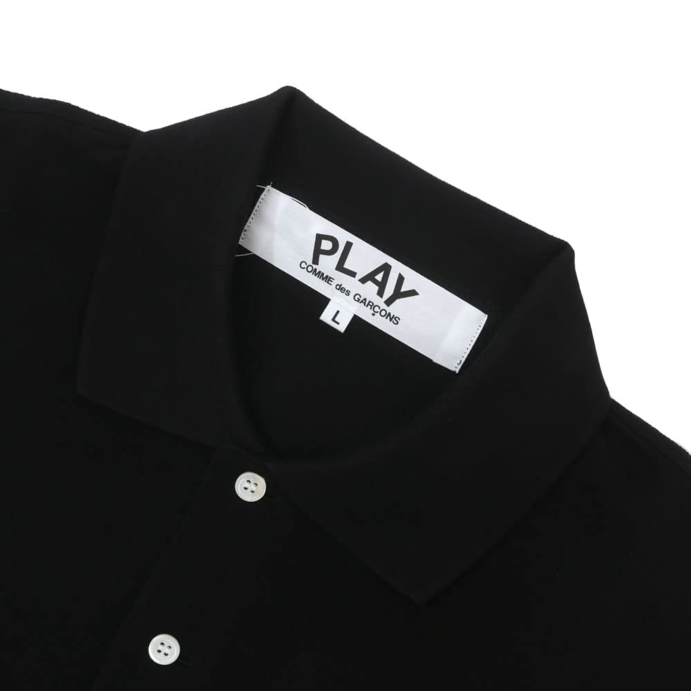 Buy COMME Des MENS RED HEART POLO SHIRT Polo Shirt BLACKxRED [PLAY