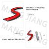 Car 3D Letters Metal S Front Grille Badge Emblem Decals For C-ooper R50 R52 R55 R56 R60 F54 F55 Countryman Auto Accessories