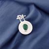 Green Onyx Gemstone 925 Stamped Silver Jewelry Pendant 1.4" For Anniversary Gift PP-57-17