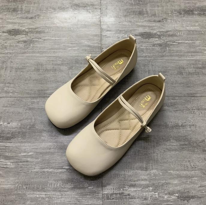 Fashion Flat Shoes for Women Spring and Autumn 2025 New Square Toe Bow Shallow Mouth Ballet Flat Shoes Plus Size Women's Shoes 41-43