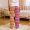 Fashionable Children's Versatile Retro Floral Print Pocket Casual Pants