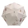 Parasol Hana Kikou Folding First Class Light Blocking Heat Blocking UV Protection Folding Parasol Sunny and Rainy Day Umbrella Lightweight Flower and