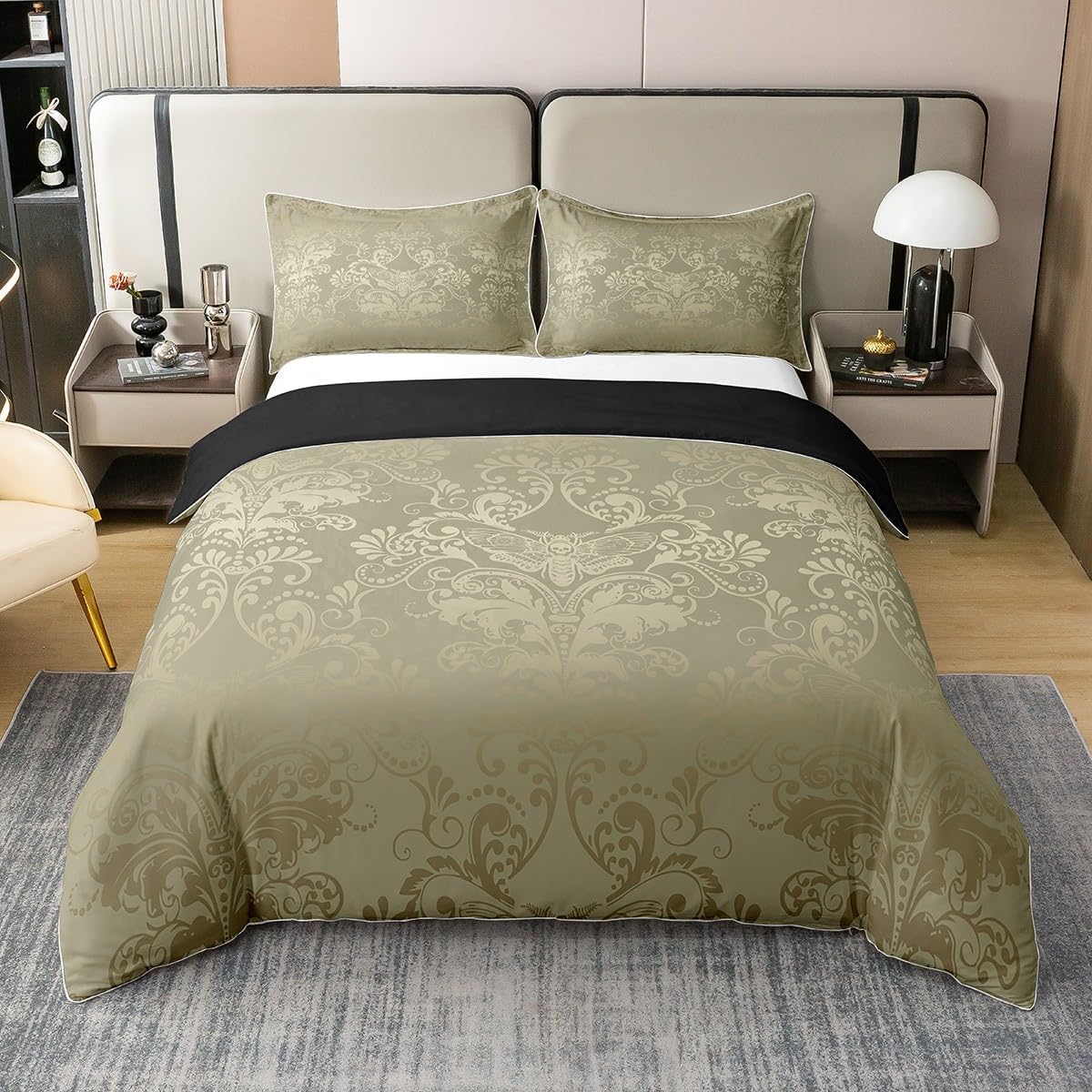 

Роскошный винтажный цветочный пододеяльник размера queen, king, антикварный викторианский барочный комплект постельного белья, экзотический викторианский стиль, комплект 3 предмета EU Single(135x200cm)