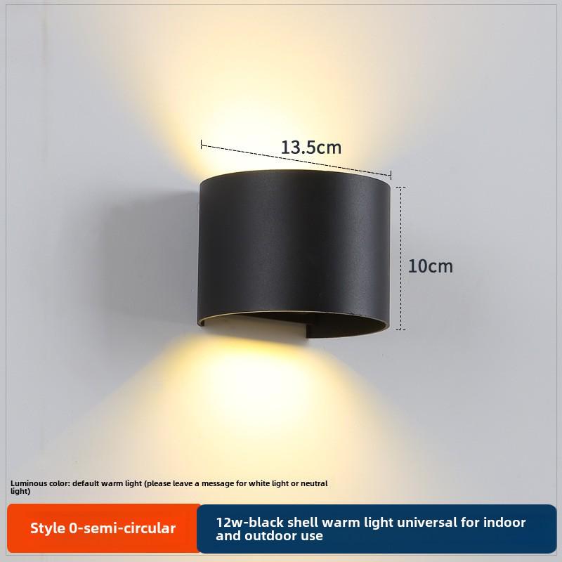 LED Outdoor Four-Leaf Clover Wall Light - Up and Down Beam Decoration for Garden and Exterior Walls.