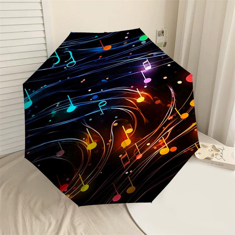 

1PC music notes Umbrella-8-Rib Reinforced, Automatic Open, Lightweight & Durable, Cute Fashion Accessory for Outdoor-W9253