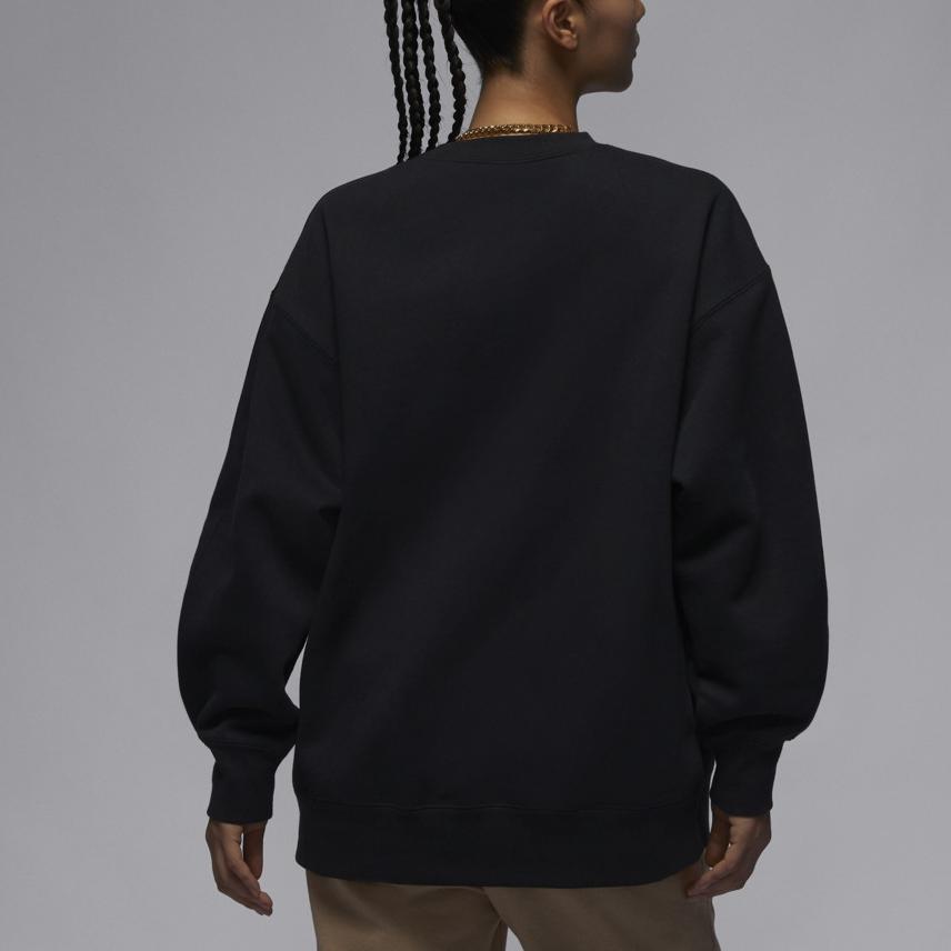 Jordan Flight Fleece Crew Sweatshirt Women Tops Black FB5117-010