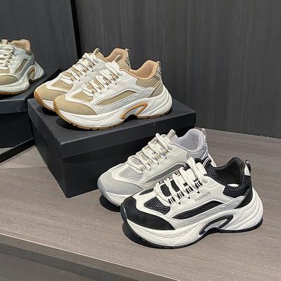 Ins Korean Version of the New Dad Shoes for Women 2025 Spring Student Running Sports Platform Heightening Casual Shoes for Women 6350