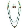 Vintage Hollowed Out Birdcage Green Agate Long Style Versatile Necklace