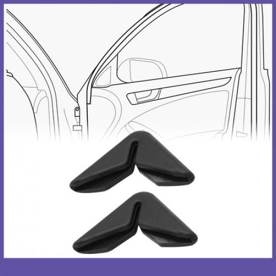 TWO Black Universal Automobile Car Side Door Edge Corner Guard Protector