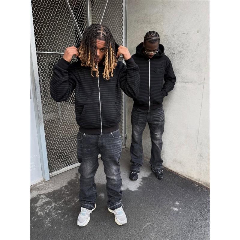 Blugi Vintage Y2K Slim Fit Trendy Spălați Bărbați Femei Harajuku Hip Hop Pantaloni cu Picior Drept Pantaloni Casual Gotici cu Franjuri Micro Evazați