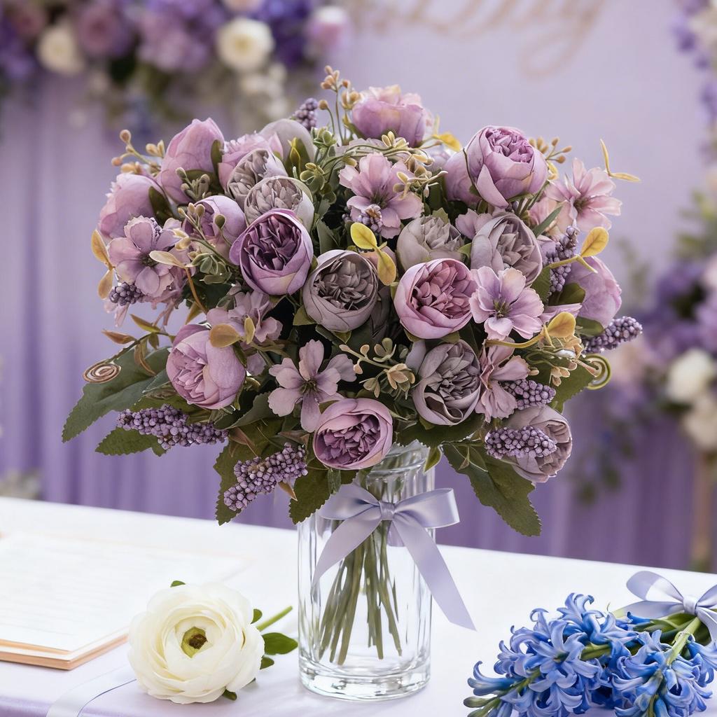 Seide Künstliche Blumen Rose Pfingstrose Kranz Hohe Qualität Hochzeit Valentinstag Brautstrauß Haus Zimmer Tisch Garten DIY Geschenk Dekora