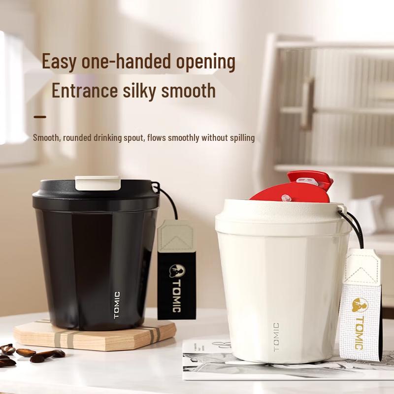 TOMIC Ceramic Lined Insulated Portable Coffee Mug