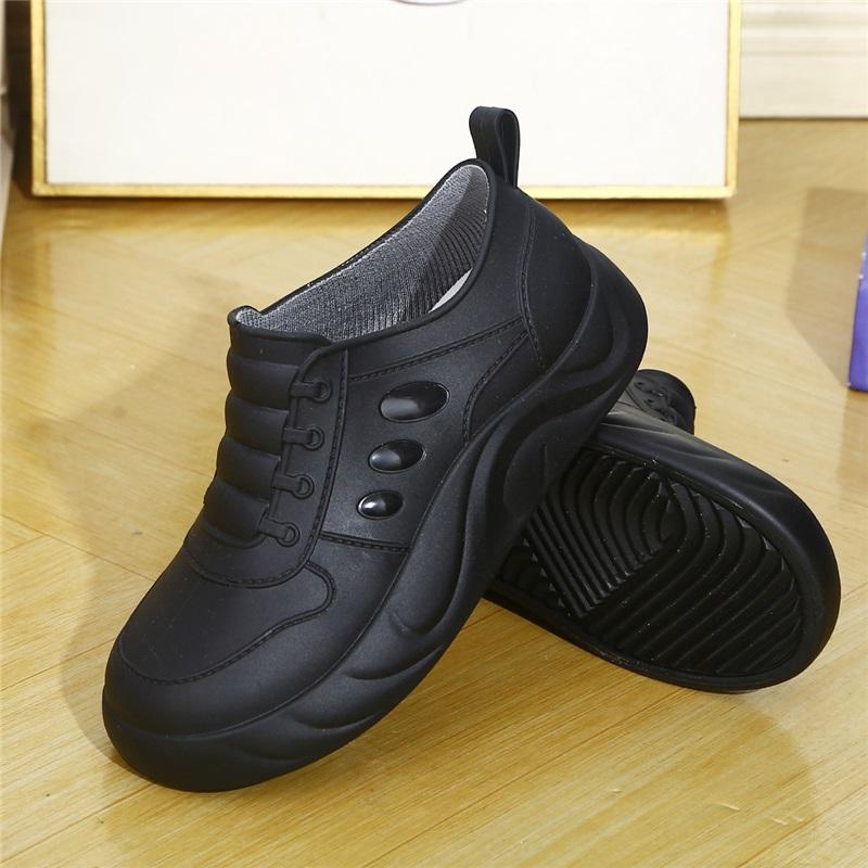 Damen Modische Outdoor Bequeme Leichte Rutschfeste Regenstiefel Küche Baustelle Dicksohlige Gummischuhe