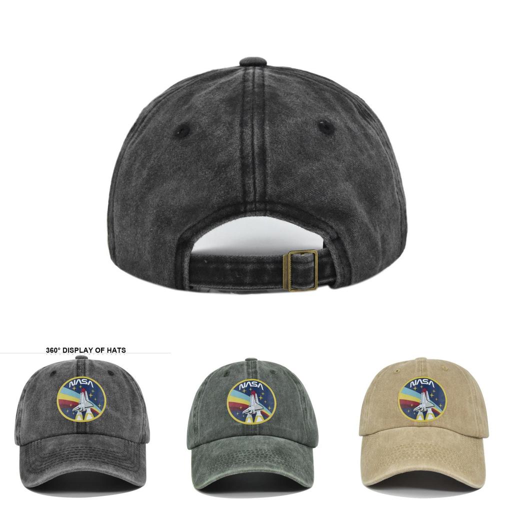 Nasa Graffiti Print Baseball Cap Colorful Silk Screen Duck Tongue Cap Vintage Sun Hat Personalized Hat