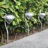 4Pcs Diamond-Shape Solar Stake Lights Garden Powered LED Lawn Yard Decor Lamp